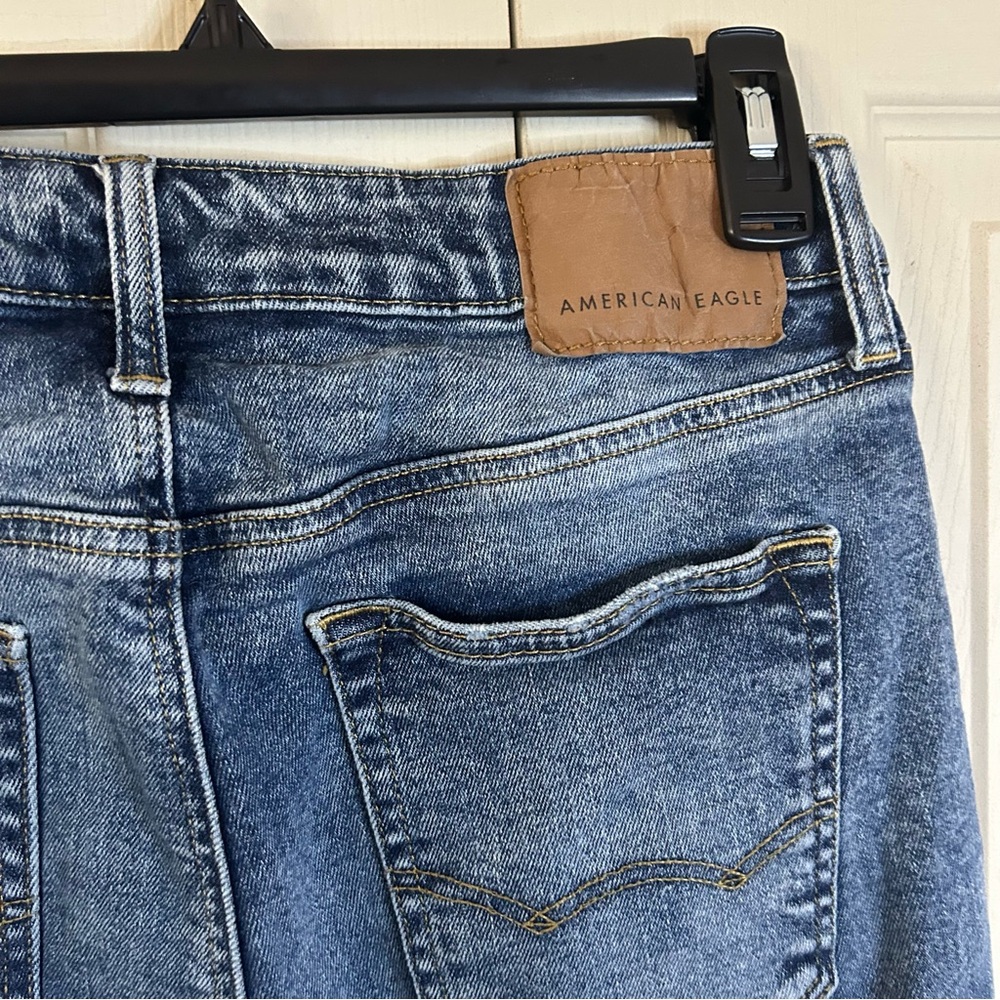 American Eagle AirFlex Distressed Blue Jeans - Picture 4 of 9